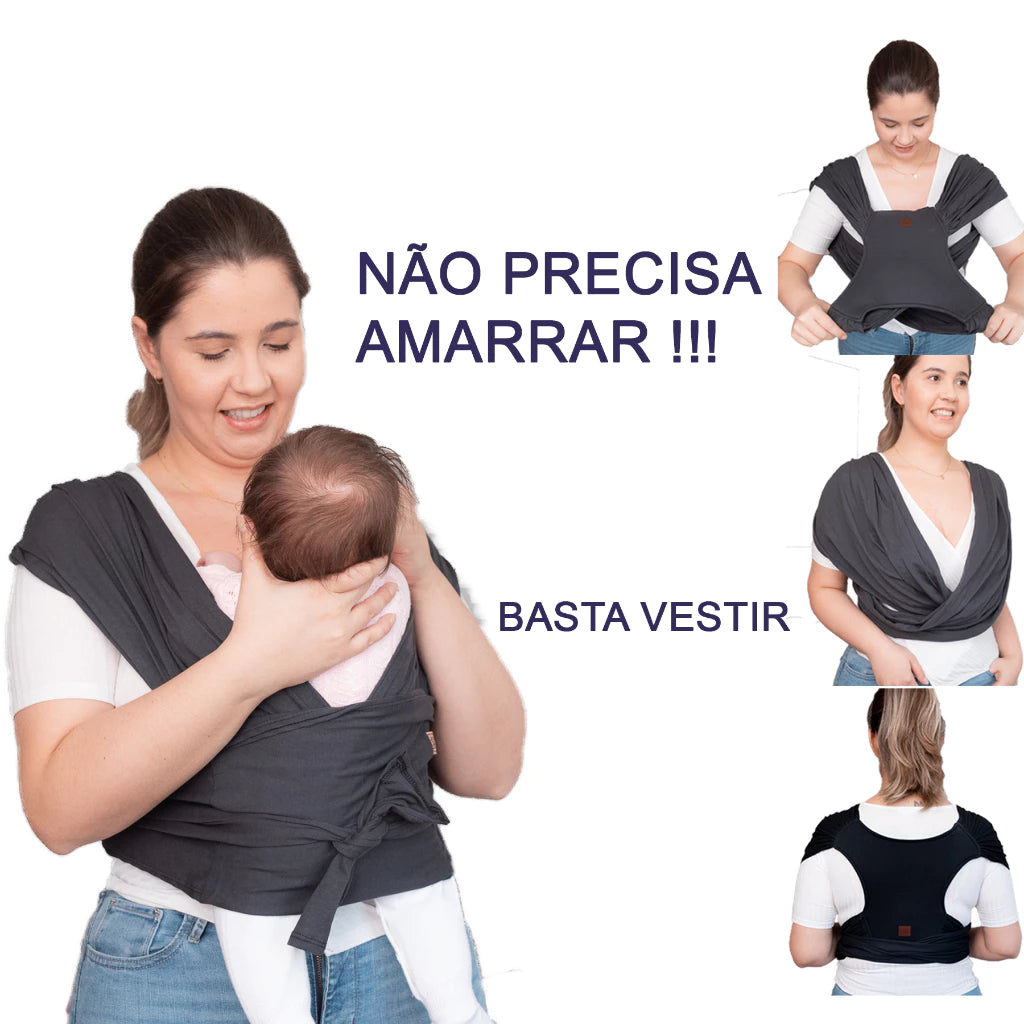 SLING DE VESTIR, LITTLE BENI, CANGURU CARREGADOR DE BEBÊ, WRAP SLING