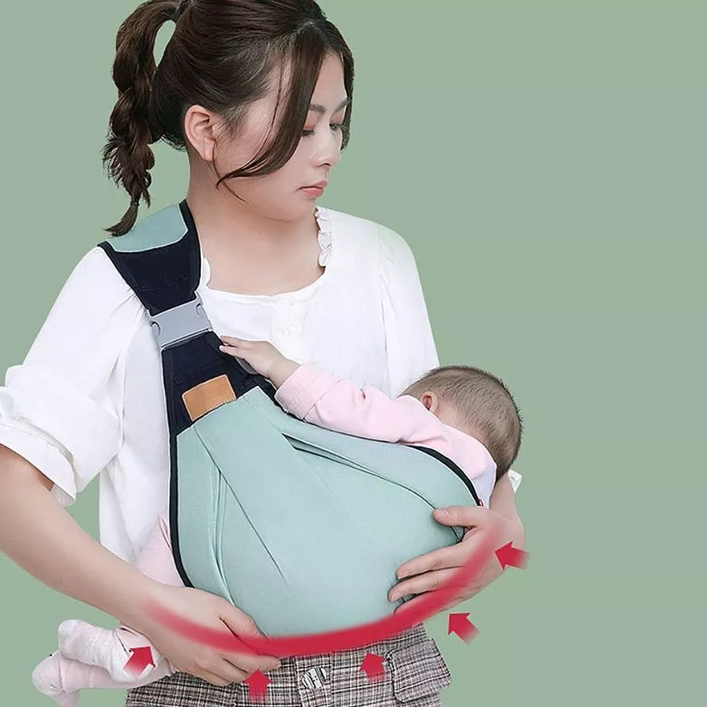Canguru Bebê Sling Carregador Criança Lateral Maternidade Suporte Ombro Respirável Dobrável