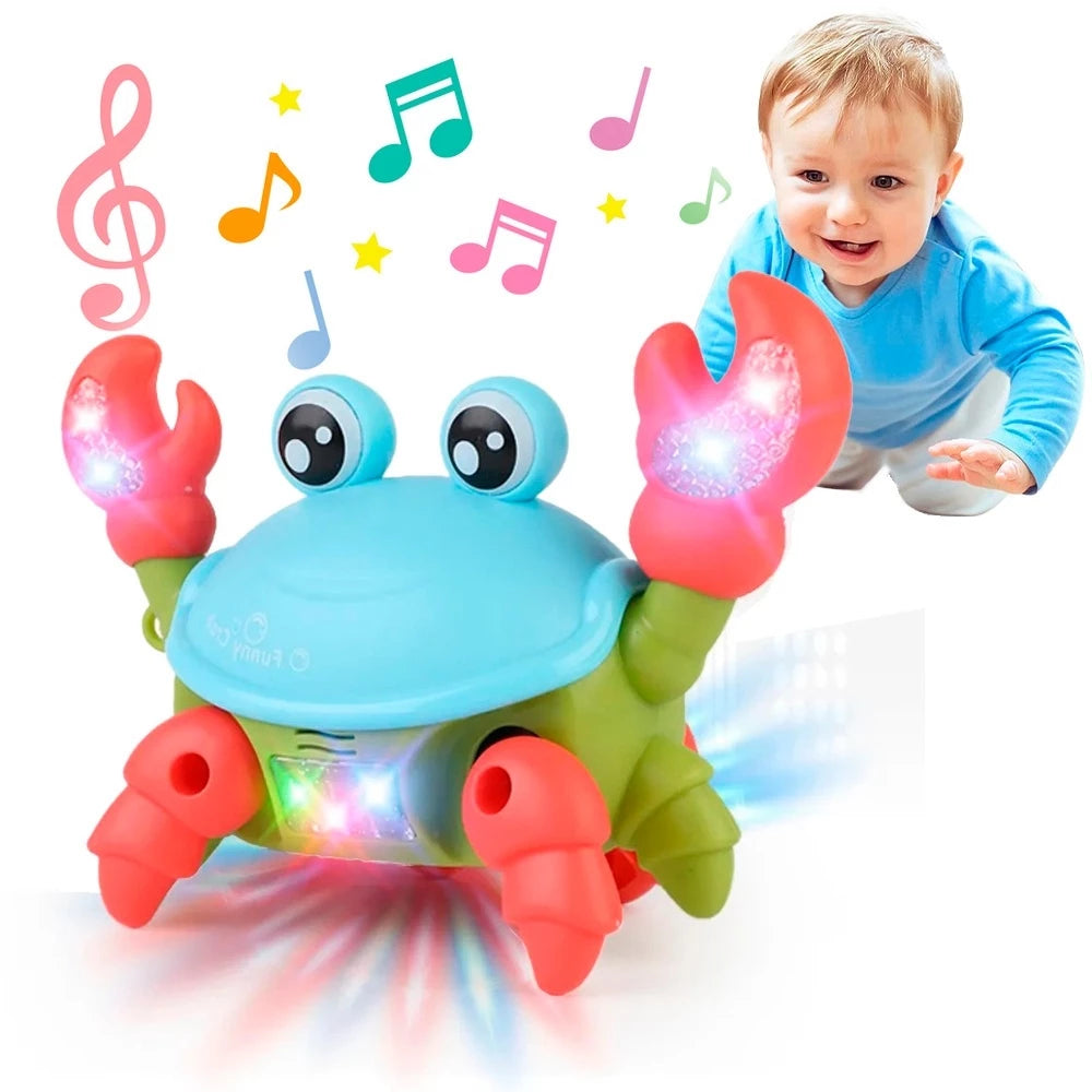 Brinquedoskids Caranguejo Fujão Musical Som Luz E Movimentos