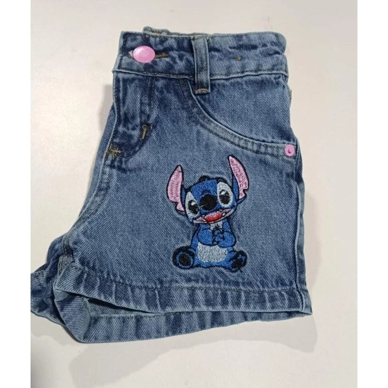 Short Jeans Lilo Stitch/ angel Brinquedos Kids