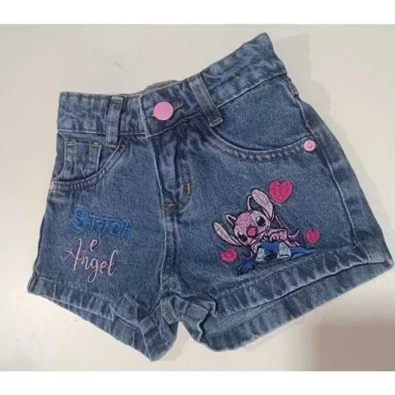 Short Jeans Lilo Stitch/ angel Brinquedos Kids