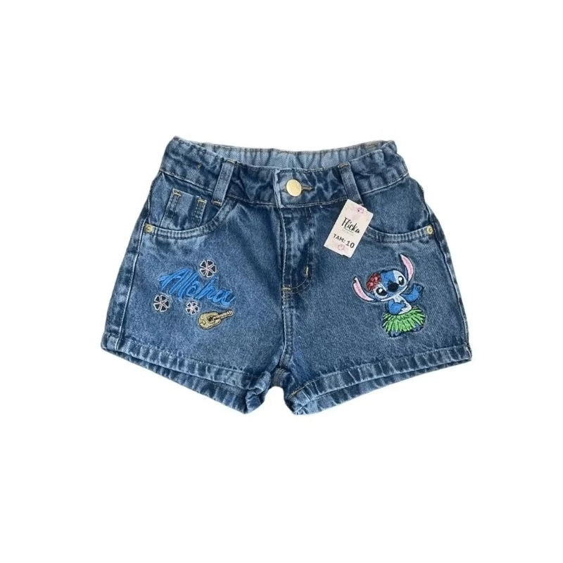 Short Jeans Lilo Stitch/ angel Brinquedos Kids