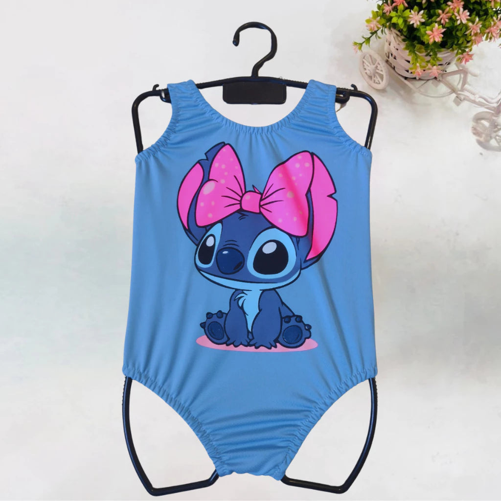 Body Infantil Lilo Stitch Regata E Maio PROMOÇÃO Menina Verão Festa Fantasia Bodys Bori Bory