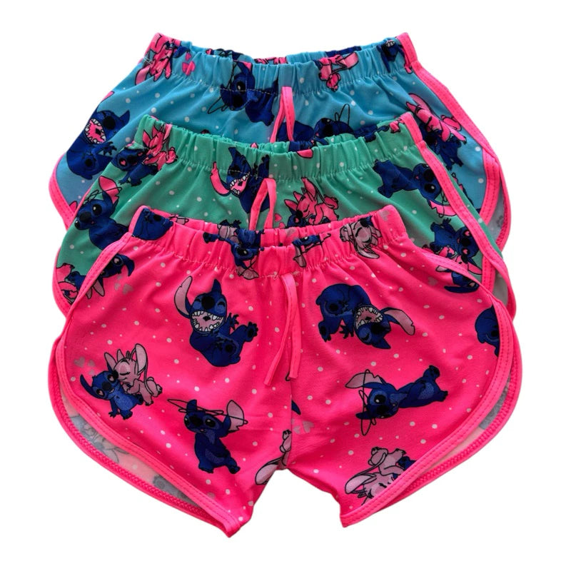Kit 3 short verão infantil Lilo Stitch Brinquedos Kids