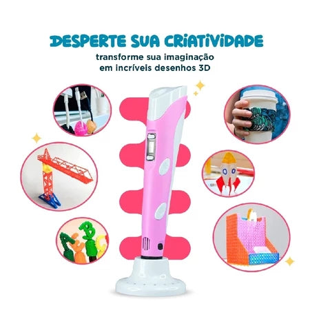 Caneta Magica 3D Brinquedos Kids