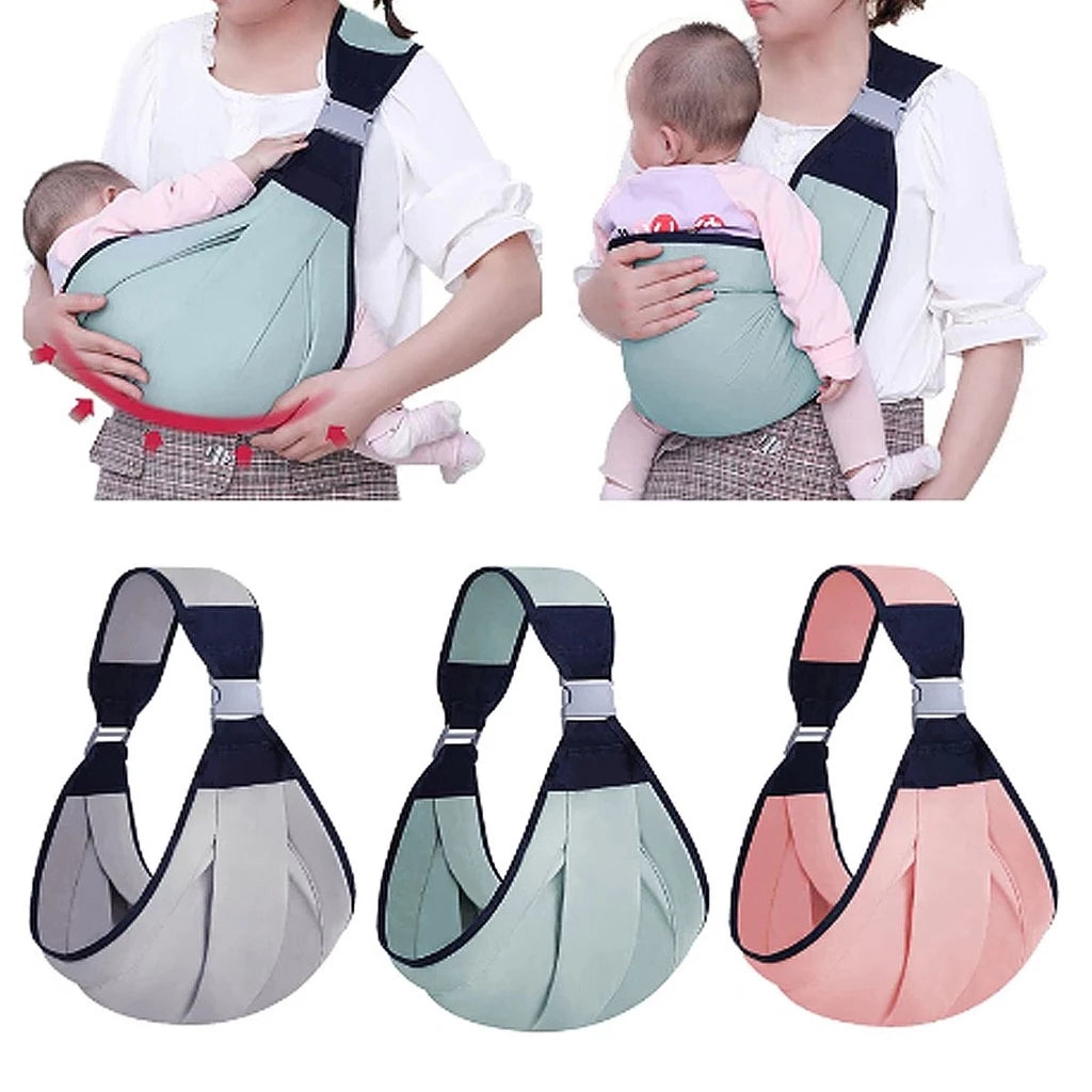 Canguru Bebê Sling Carregador Criança Lateral Maternidade Suporte Ombro Respirável Dobrável
