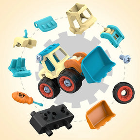 Porca desmontagem carga descarga engenharia caminhão escavadeira - Brinquedos Kids
