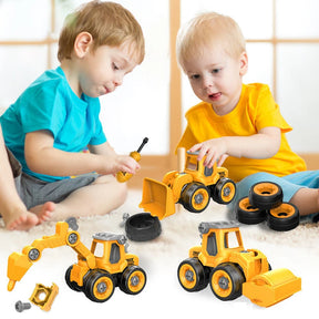 Porca desmontagem carga descarga engenharia caminhão escavadeira - Brinquedos Kids