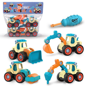 Porca desmontagem carga descarga engenharia caminhão escavadeira - Brinquedos Kids
