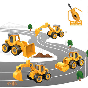 Porca desmontagem carga descarga engenharia caminhão escavadeira - Brinquedos Kids