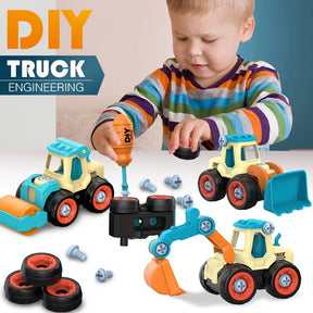 Porca desmontagem carga descarga engenharia caminhão escavadeira - Brinquedos Kids