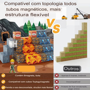 Blocos de Construção Magnética Minecraft! Brinquedos kids