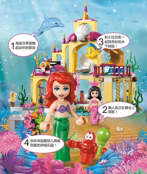 Princesa Ariel palácio submarino castelo sereia palácio - Brinquedos Kids