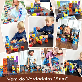 Blocos de Construção Magnética Minecraft! Brinquedos kids