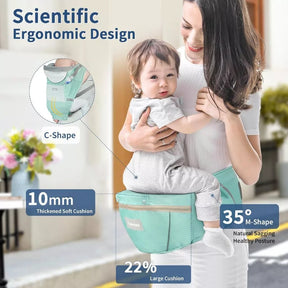 Canguru Para Bebê 0-3 Anos Ergonômico 3 Em 1 Estilo Canguru Frontal Infantil Hipseat