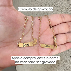 Pulseira Infantil RN Personalizada Com Nome Gravado Do Seu Bebês! - Brinquedos Kids