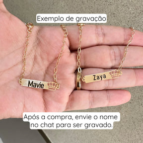 Pulseira Infantil RN Personalizada Com Nome Gravado Do Seu Bebês! - Brinquedos Kids
