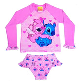 Conjunto Biquini Infantil Proteção Solar UV Blusa + Calcinha