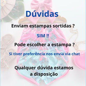 Kit 3 short verão infantil Lilo Stitch Brinquedos Kids