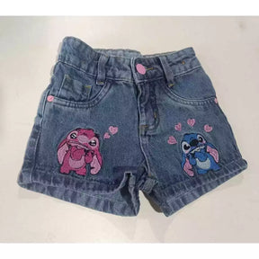 Short Jeans  Lilo Stitch/ angel Brinquedos Kids