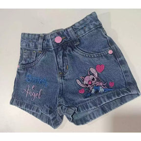 Short Jeans  Lilo Stitch/ angel Brinquedos Kids