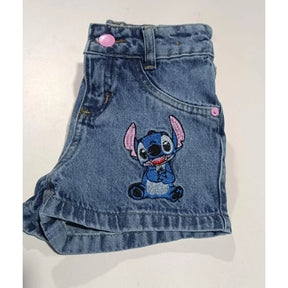 Short Jeans  Lilo Stitch/ angel Brinquedos Kids