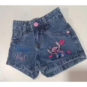 Short Jeans  Lilo Stitch/ angel Brinquedos Kids
