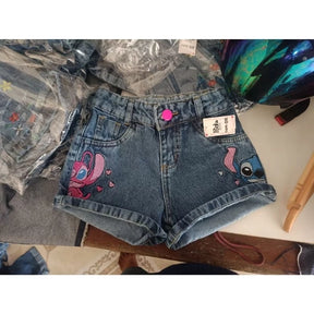 Short Jeans  Lilo Stitch/ angel Brinquedos Kids