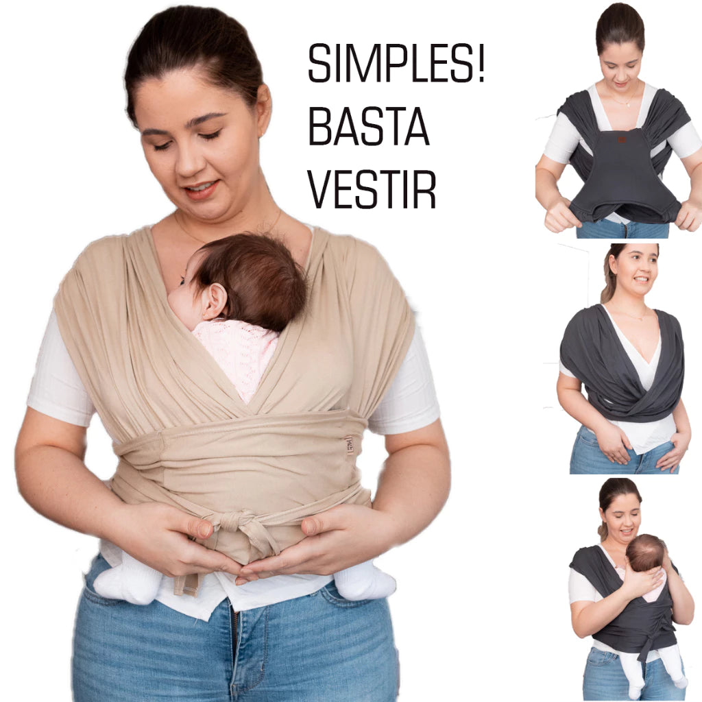 SLING DE VESTIR, LITTLE BENI, CANGURU CARREGADOR DE BEBÊ, WRAP SLING