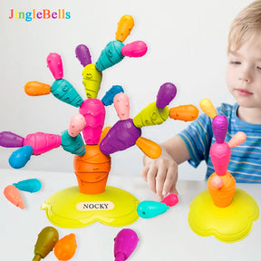 Conjunto de construção arco-íris empilhamento torre - Brinquedos Kids